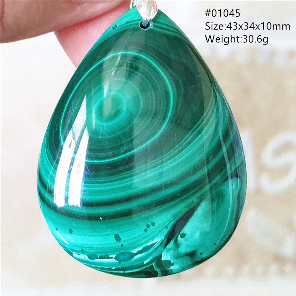Natural Green Malachite Chryso - 925 Sterling Silver Chain Necklace Men 评论和价格