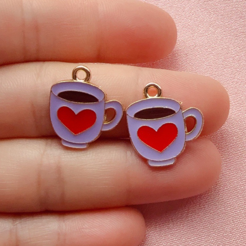 12pcs Colorful Drip Oil Love C - Earrings 评论和价格