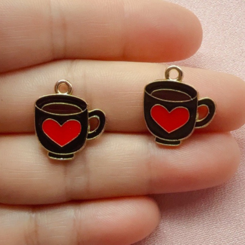 12pcs Colorful Drip Oil Love C - Earrings 评论和价格