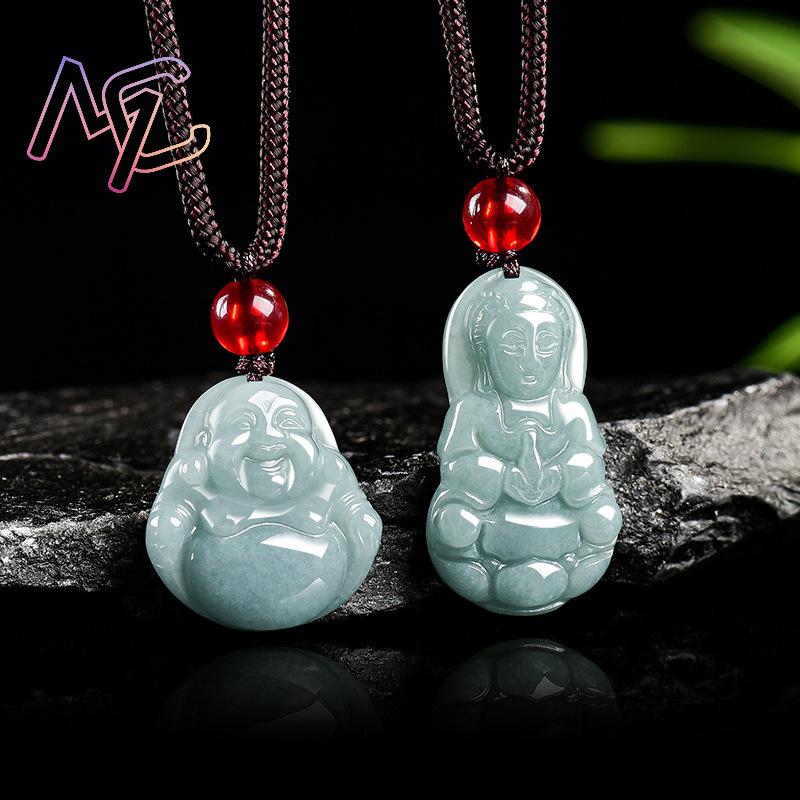 Myanmar Jadeite Guanyin Buddha - Necklaces 评论和价格