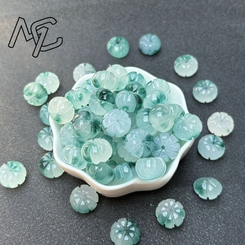 10pcs A Green Jade Pumpkin Bea - Earrings 评论和价格