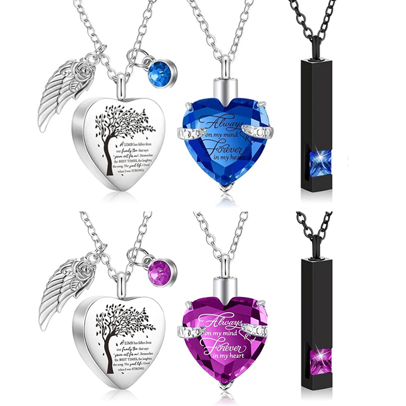 3 Styles Urn Necklace for Ashe - Heart Locket Necklace Photo 评论和价格