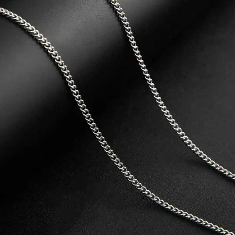 2mm Men's Cuban Chain Necklace - 925 Sterling Silver Chain Necklace Men 评论和价格