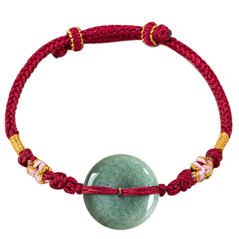 Green Myanmar Jadeite Donut Br - Bracelets 评论和价格