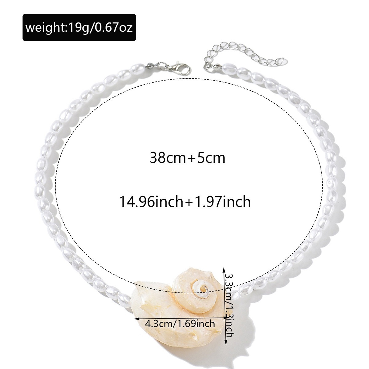 Vintage Bohemian Natural Conch - Pearl Choker Necklace Vintage 评论和价格