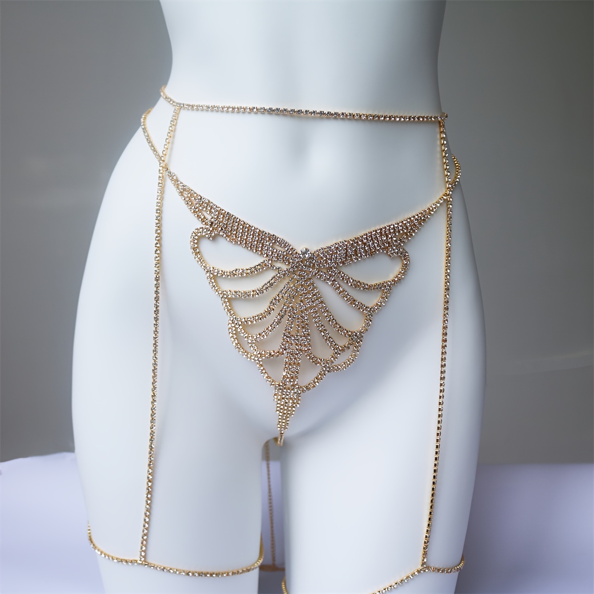 Multi layer rhinestone sparkli - Body Jewelry 评论和价格