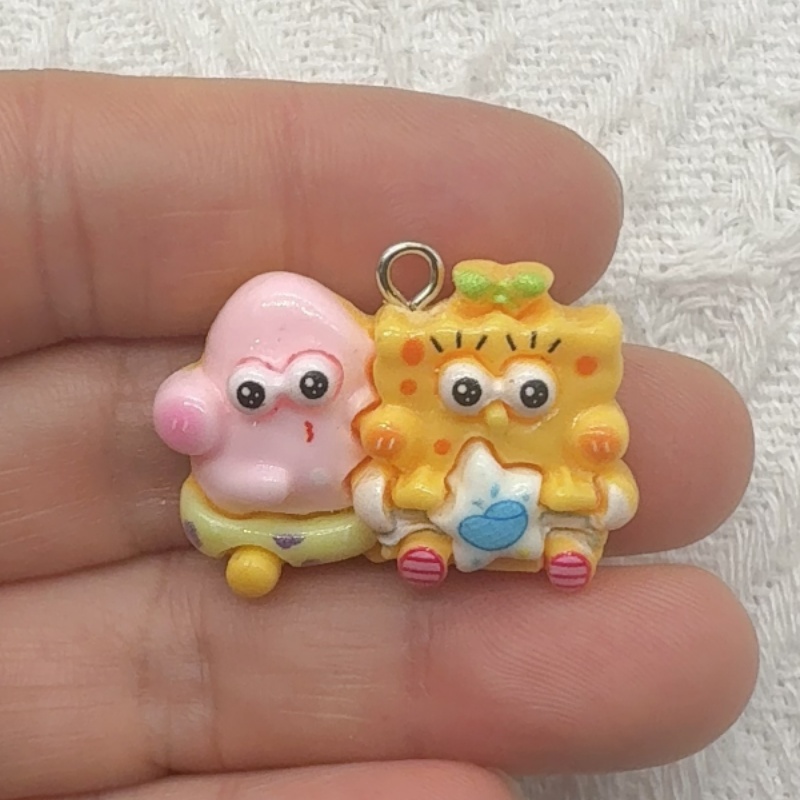 10pcs cartoon resin pendant, D - Earrings 评论和价格