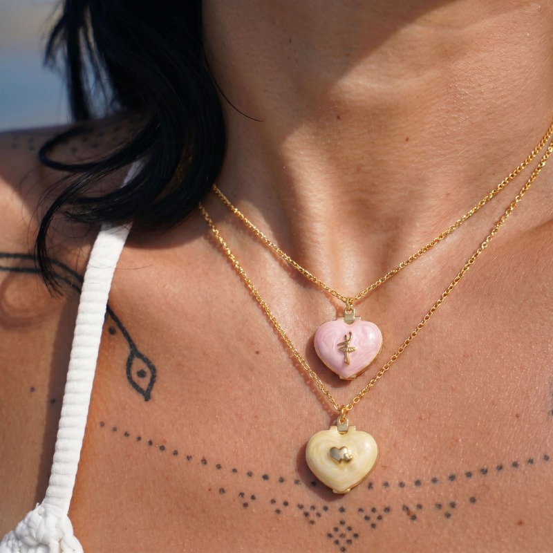 Vintage Heart Shape Photo Lock - Heart Locket Necklace Photo 评论和价格