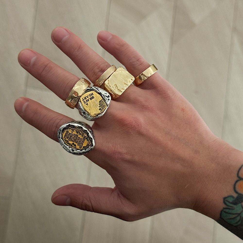 Finger Rings Sets 6Pcs/Set Geo - Vintage Punk Knuckle Rings Set 评论和价格